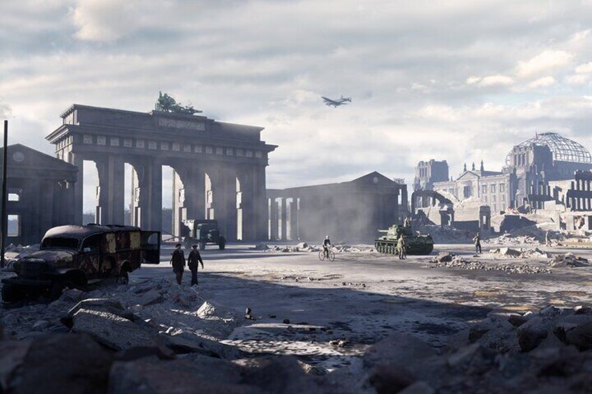 VR detail: Brandenburg Gate 1945