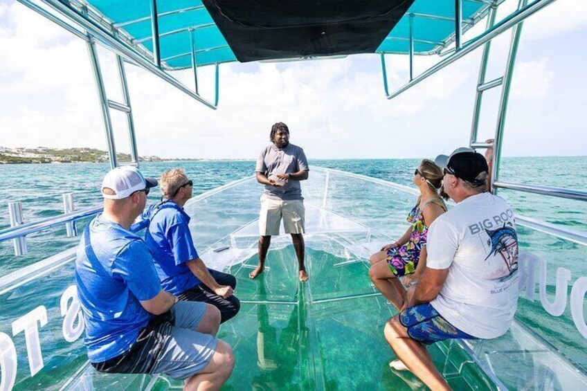 Captain Steven explaining the natural sea life