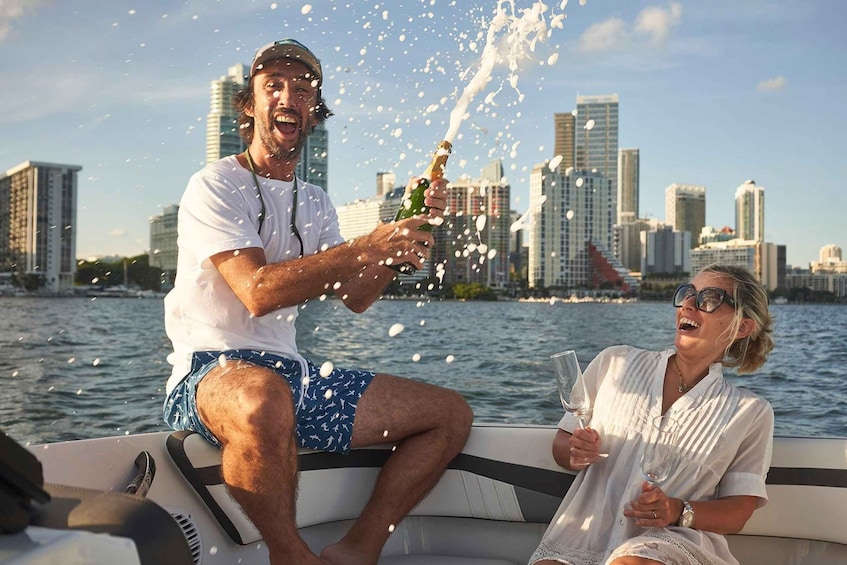Picture 4 for Activity Miami: Private Boat Rental with champagne and captain