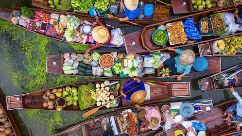 Bangkok: Rondleiding over de spoorwegmarkt in Damnoen Saduak en Maeklong