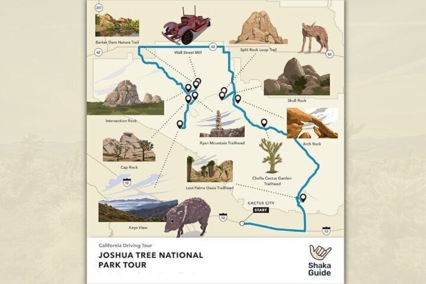 Joshua Tree Tour Map