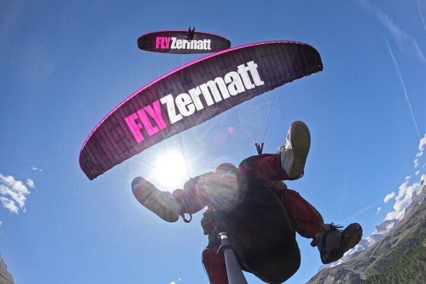20 to 25 Minute Tandem Paragliding in Zermatt and Matterhorn View
