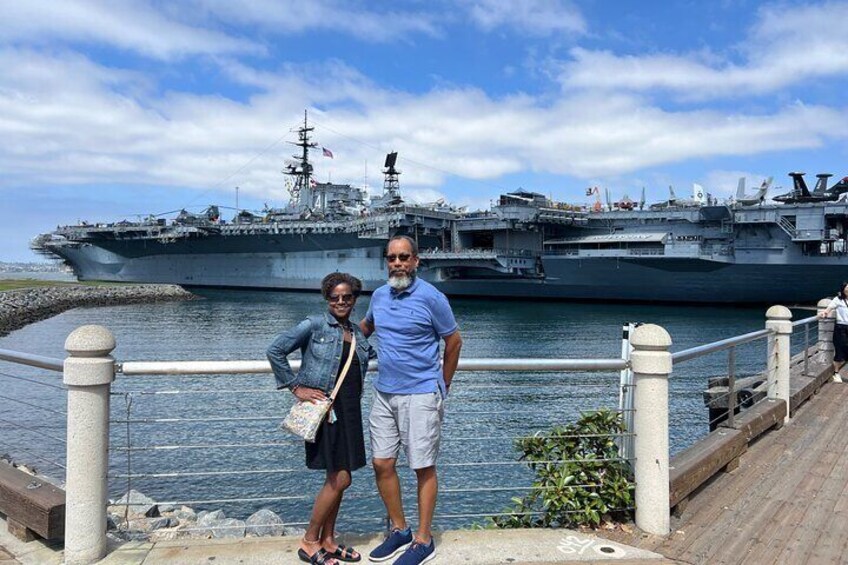 Guest love to check out the magnificent USS Midway along our tour!