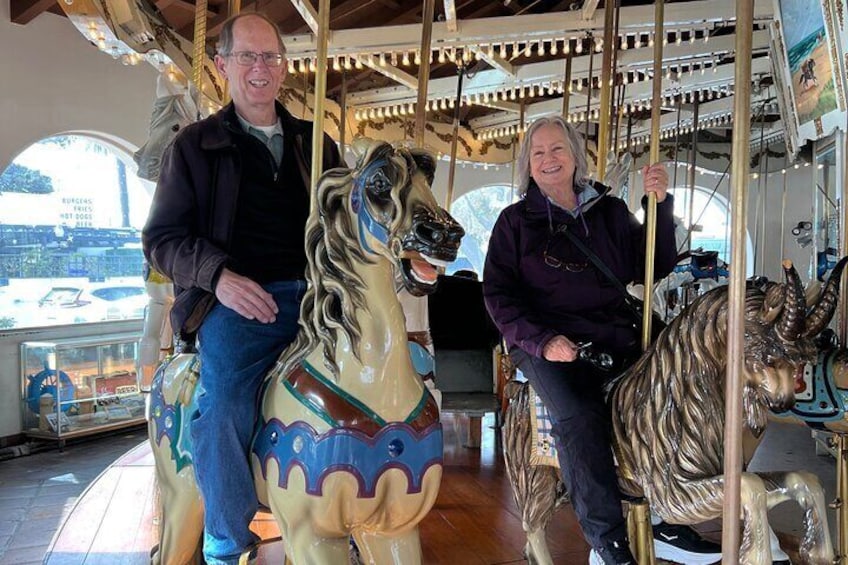 Everyone loves to be a kid again on the historic carousel ride! Yup, it’s included!