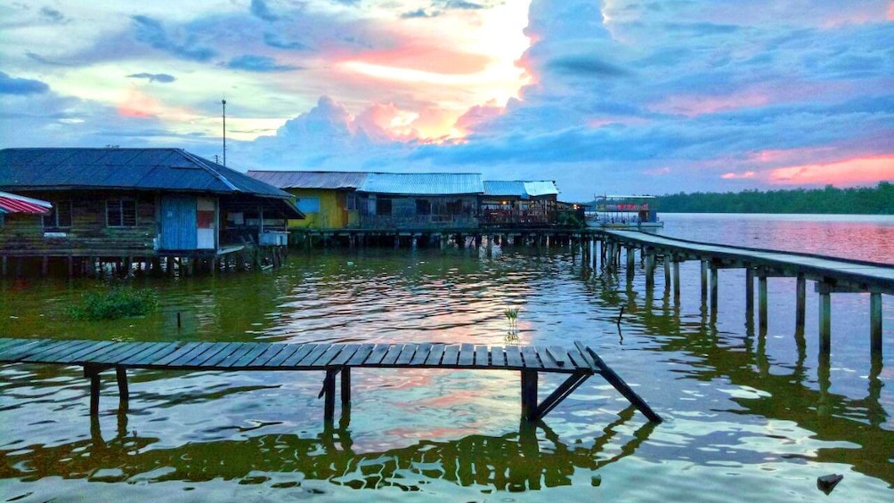 Show item 3 of 5. Docks on the waterfront of Kota Kinabalu