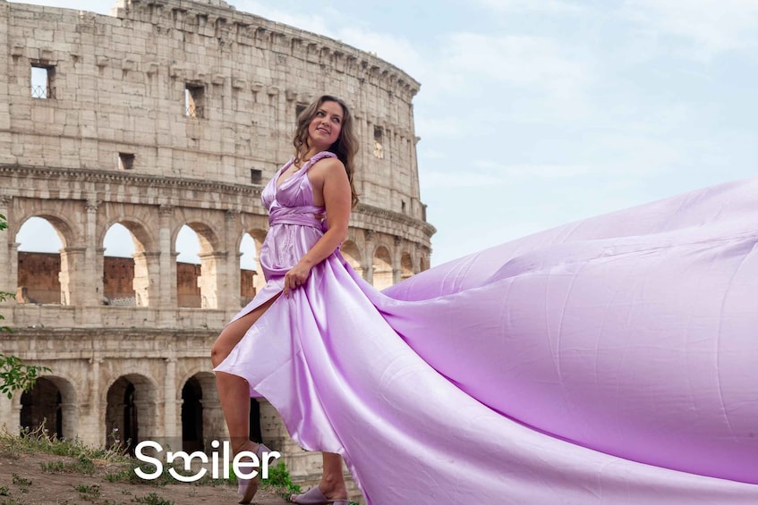 Rome: Flying Dress Professional Photoshoot