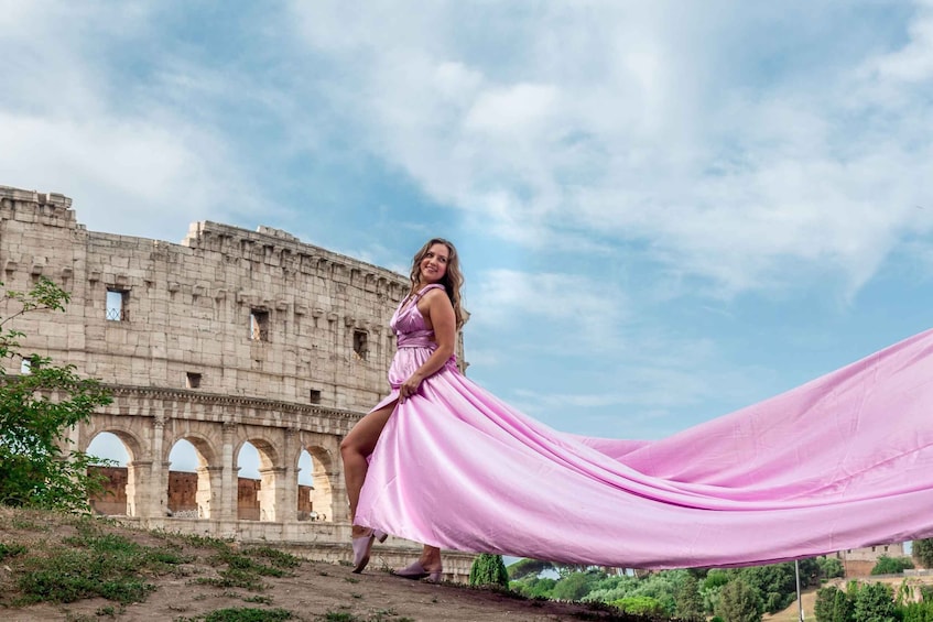 Rome: Flying Dress Professional Photoshoot