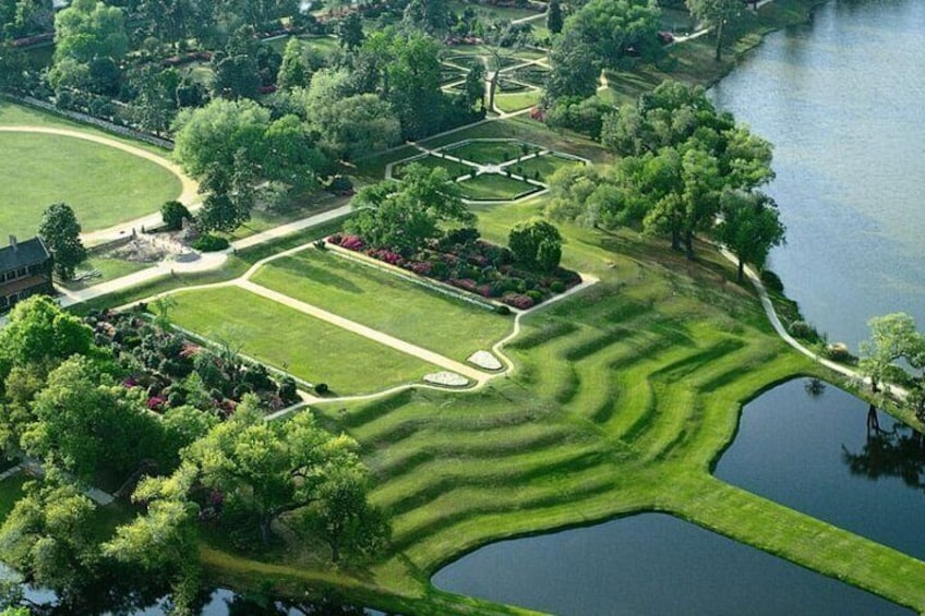 Aerial View of Middleton Place Grounds.