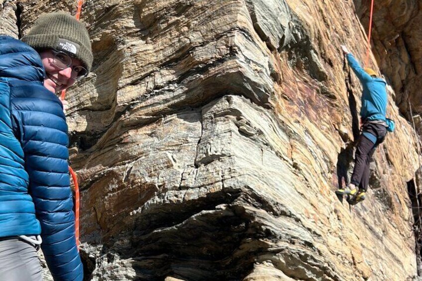 Pilot Mountain Rock Climb with a Certified Guide