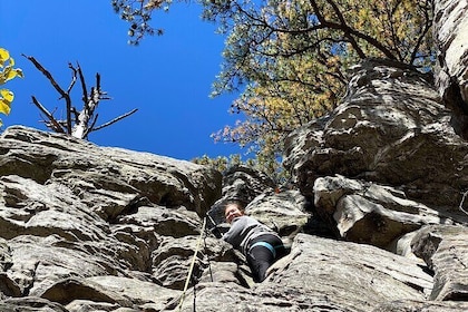Pilot Mountain Rock Climb with a Certified Guide