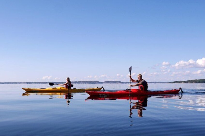 Go kayaking on beautiful waters in Stockholm with guide