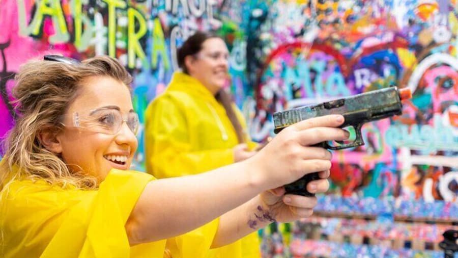 Private Shooting Airsoft Paint Gun and Spinning Art in Houston