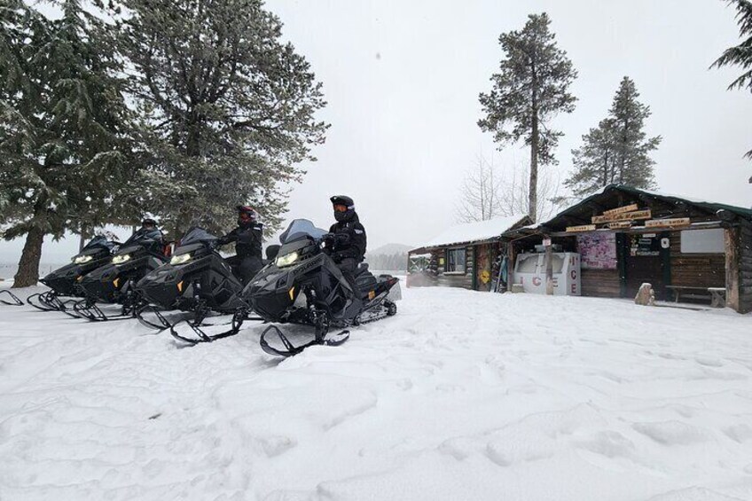 Snowmobile Tour To Paulina Lake Lodge