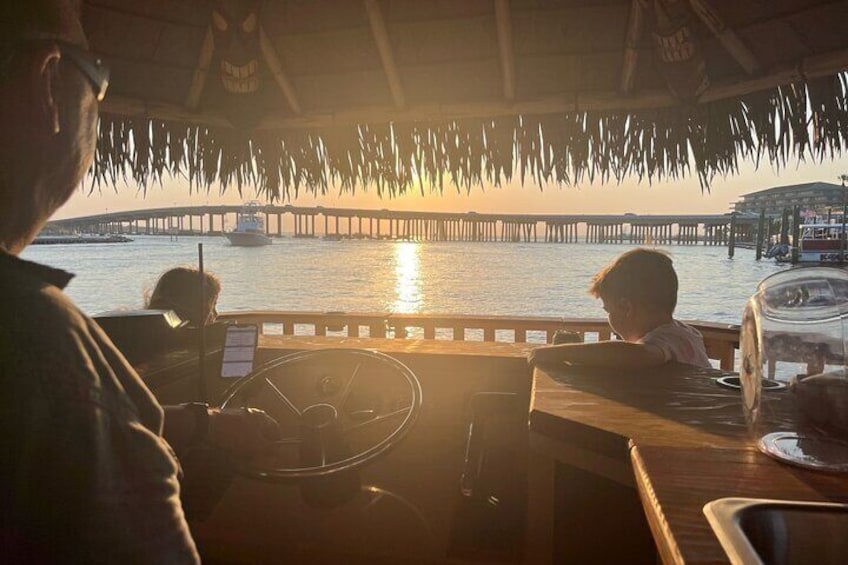 TAILFINS Destin Tiki Boat/Sunset/Crab Island/Destin Harbor