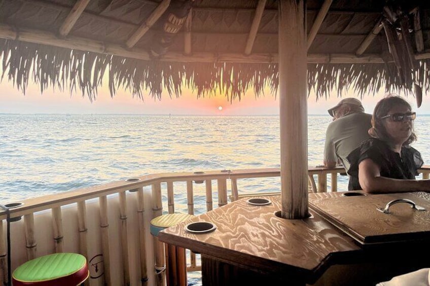 Sunset @TailfinsTikis Crab Island