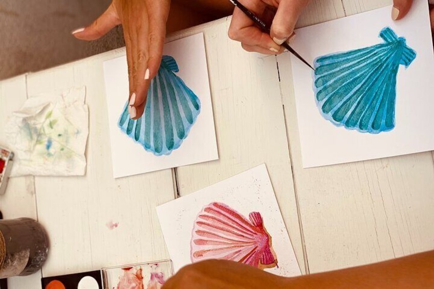 1 Hour Watercolor Workshop in Parikia's Traditional Street