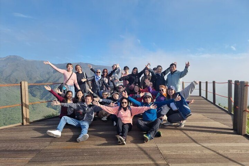 mt.hallasan mountatin,
group photo