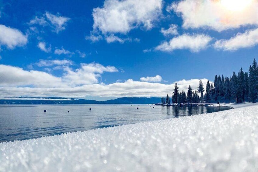 Snowshoeing in Lake Tahoe Mountains