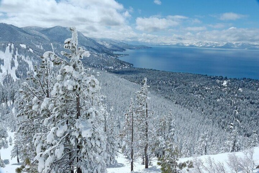 Snowshoeing in Lake Tahoe Mountains