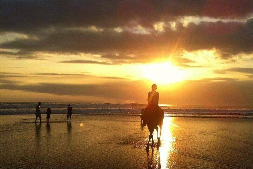 Horse Riding under Sunset and Sunrise in Kuta Beach