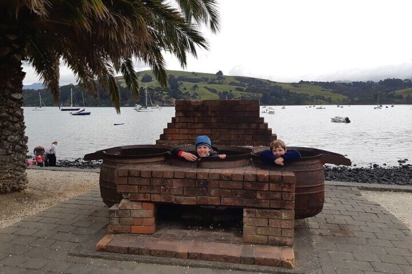 Kids Playing in Whaling Pots