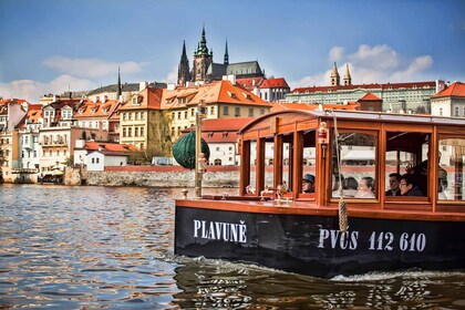 Praga: Crucero fluvial histórico de 45 minutos y refrescos