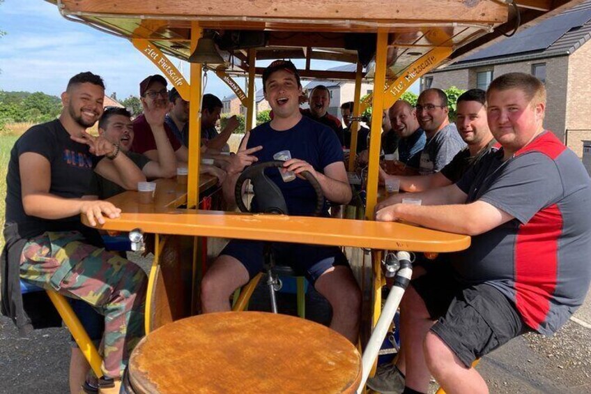 what to do in a group of 6 to 15 people? A beerbike ride!