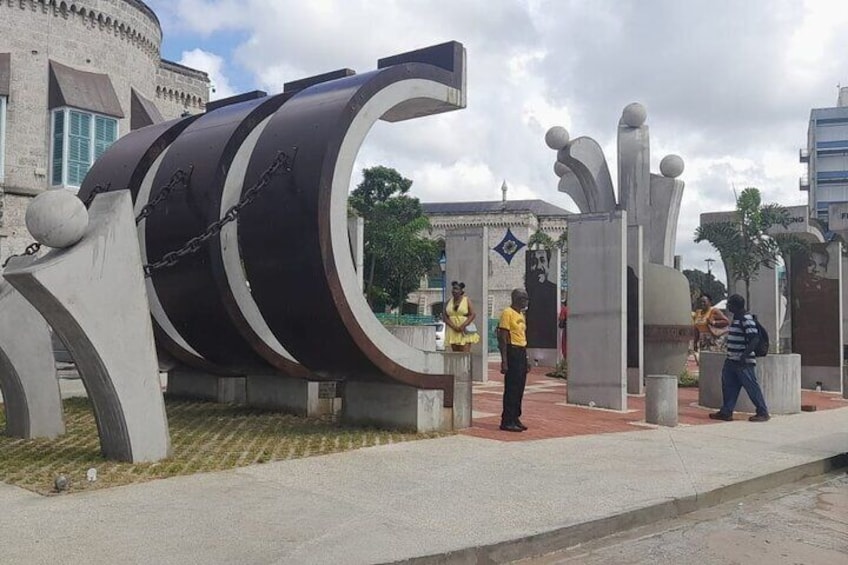 Heroes Square in the vibrant city center Bridgetown