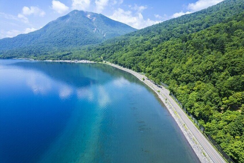 Clearest Lake in Japan Driving tour of Shikotsu lake of Hokkaido