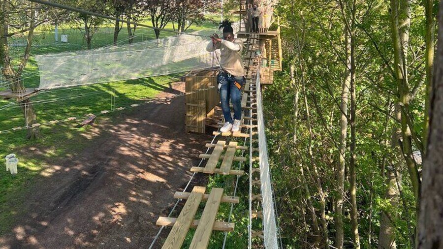 Treetop adventure course in the heart of Rouen