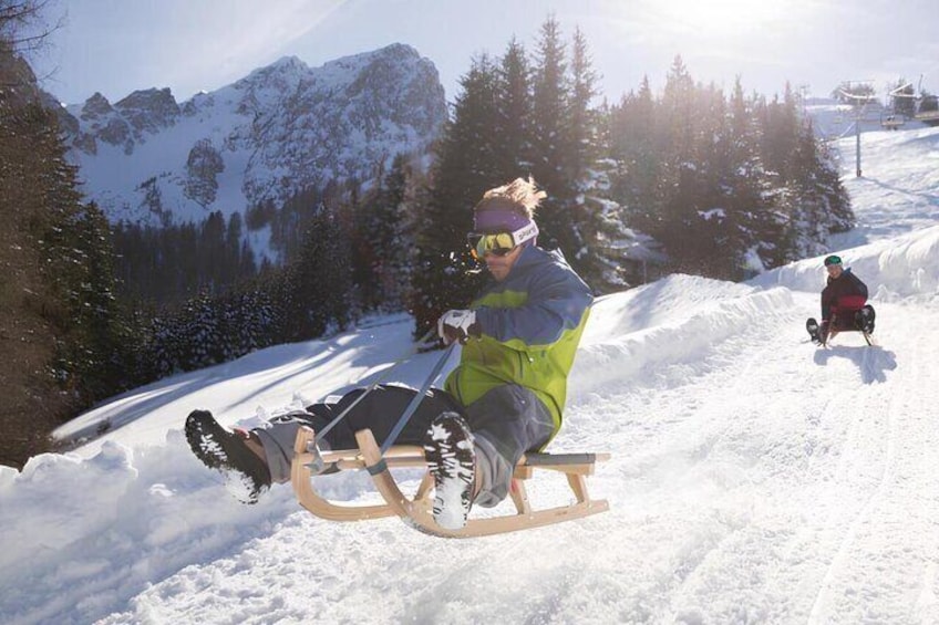 Private Guided Tobogganing Adventure to Birgitzer Alm