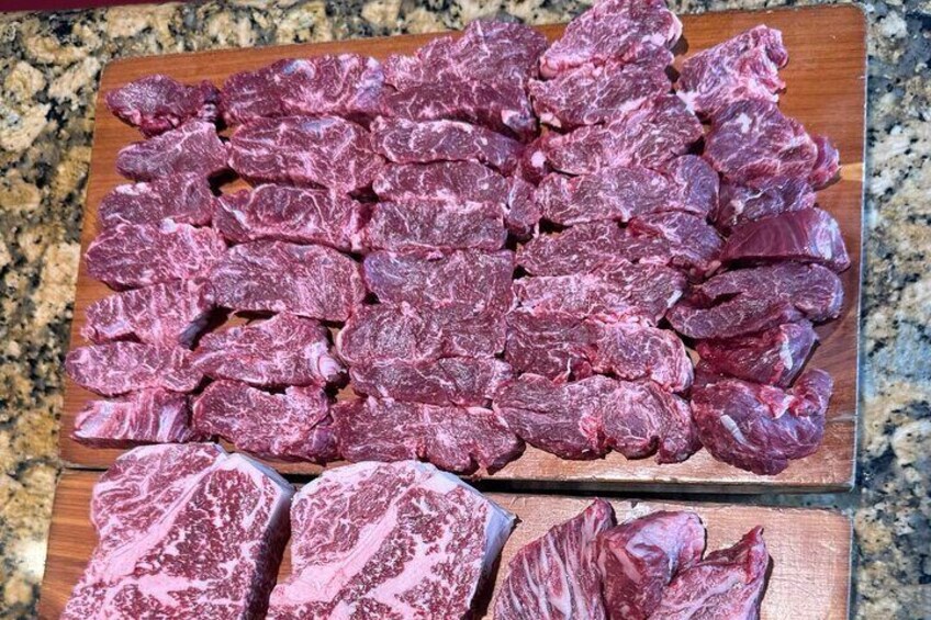 Different cuts of beef~