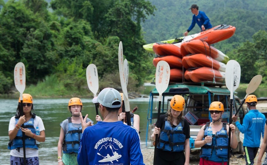 Picture 4 for Activity Vang Vieng: Kayaking & Cave Tubing with Zip Line/Blue Lagoon