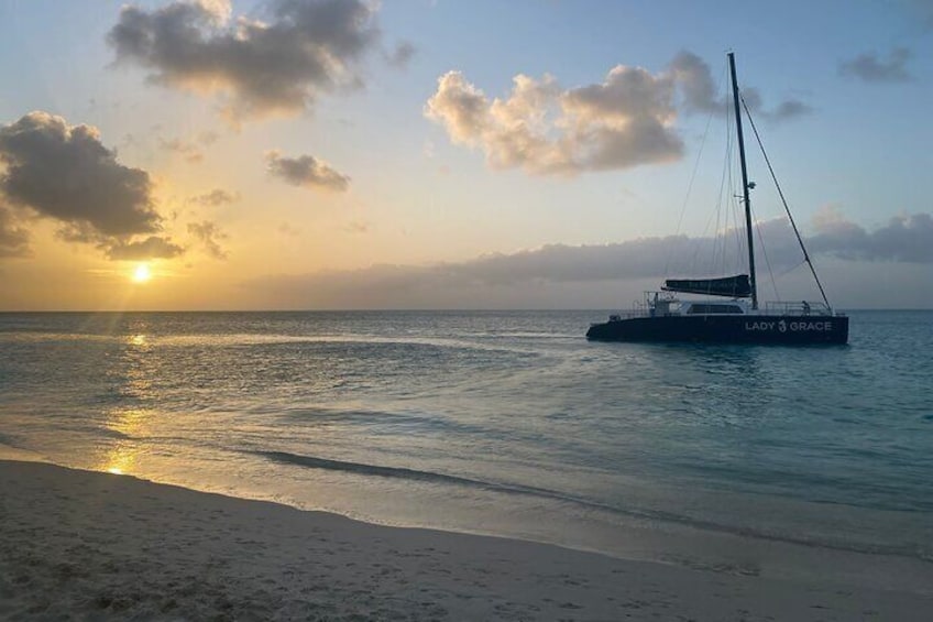 Live Saxophone Sunset Sail on Luxury Lady Grace Catamaran