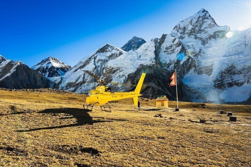 view at the Everest base camp