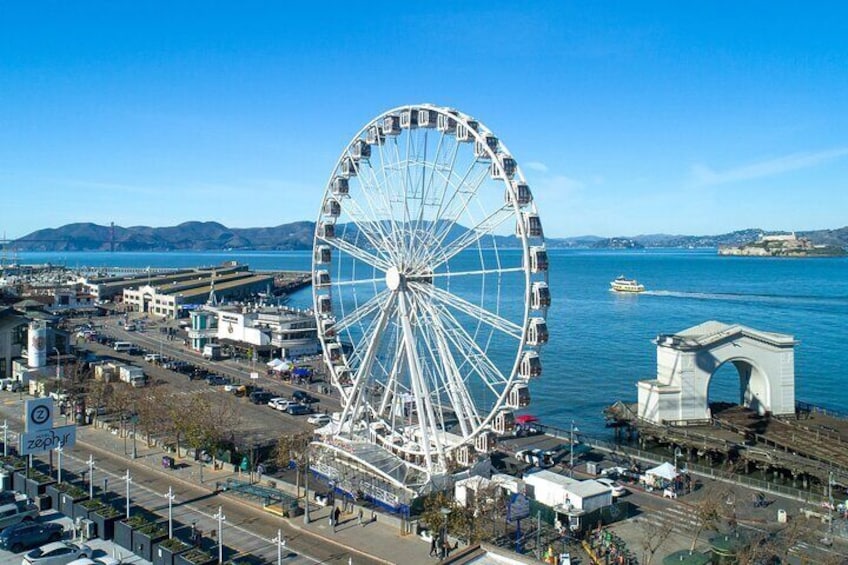 SkyStar Wheel Fishermans Wharf. San Francisco's first waterfront observation Wheel!