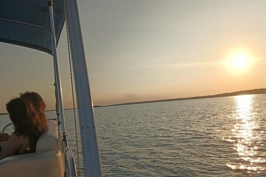 Pontoon tour of the Bacalar Lagoon