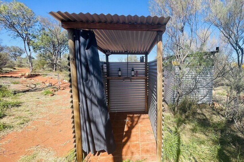 Unwind in nature and take a shower with a view