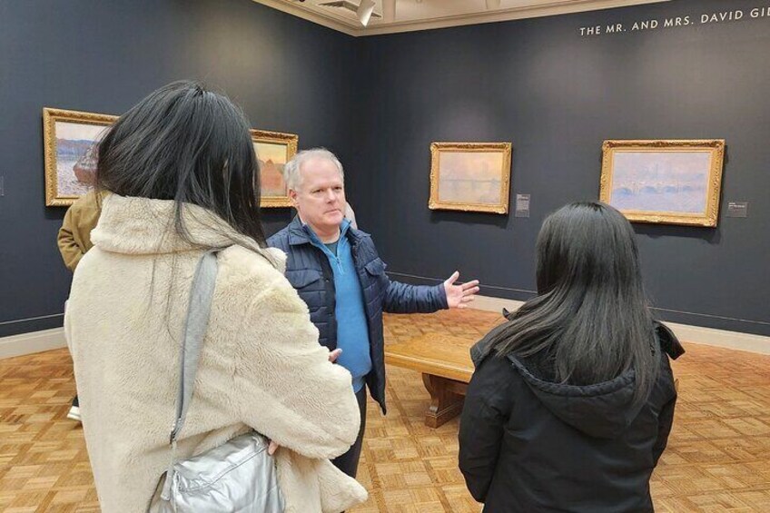 With guests in Monet Gallery