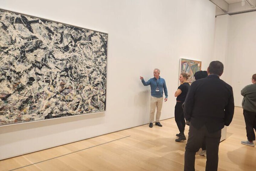 Discussing Jackson Pollock in contemporary galleries 