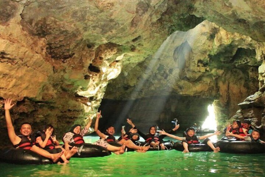 Jomblang Cave Pindul Cave and Oyo River Tubing Private Day Tour