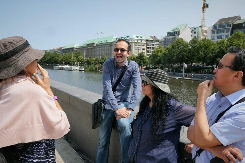 Me and my guests by the Alster