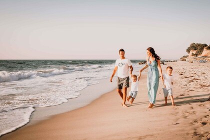 Privat familiefotografering på stranden på øya Kos