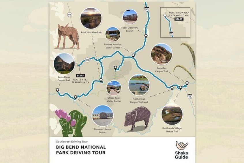 Big Bend National Park Tour Map