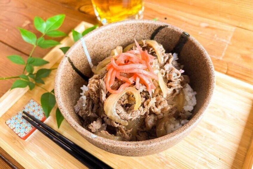 Gyudon - Japanese Beef Rice Bowl Cooking Experience