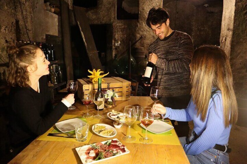 Sorano: The Vice Cave and Cantina Della Luce