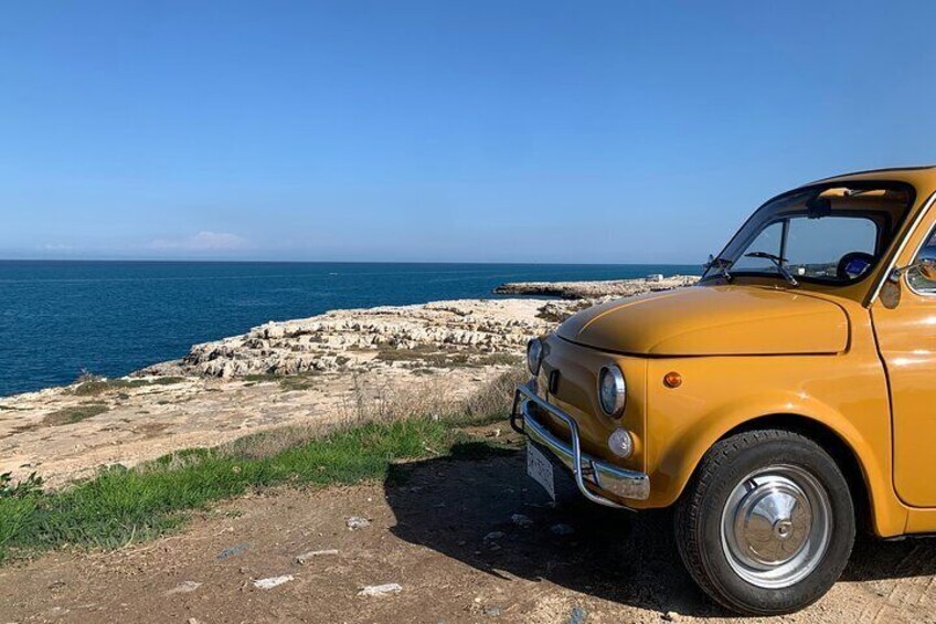 Tour in a vintage 500 of Polignano a Mare