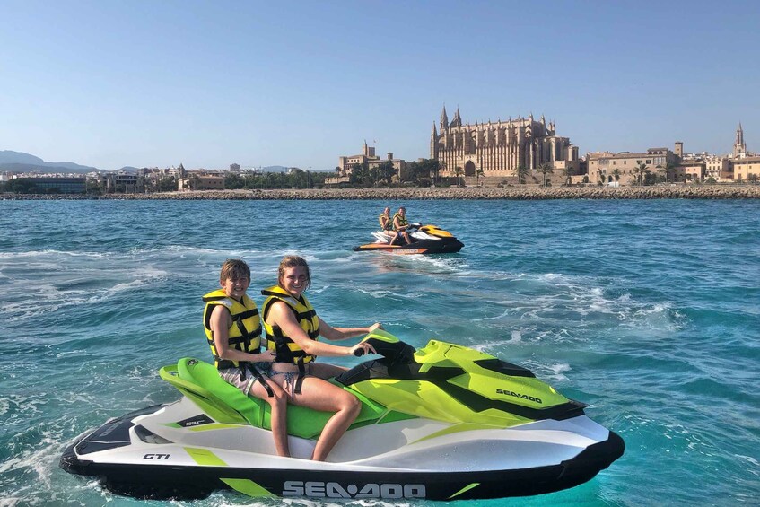 Picture 1 for Activity Palma de Mallorca: Jetski Tour to Palma Cathedral