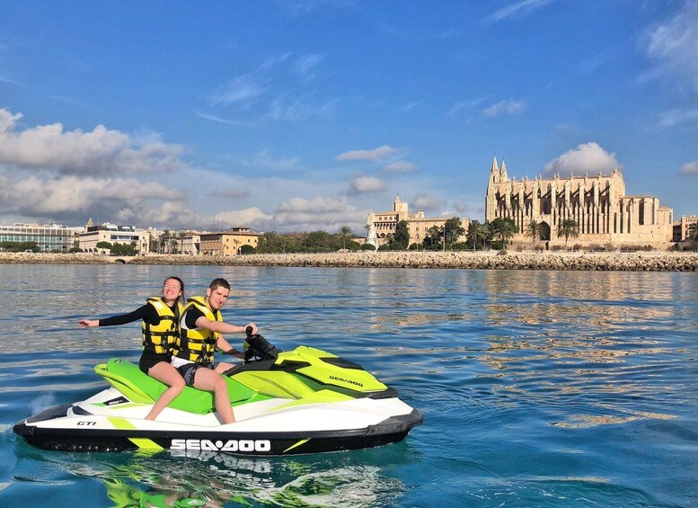 Picture 3 for Activity Palma de Mallorca: Jetski Tour to Palma Cathedral