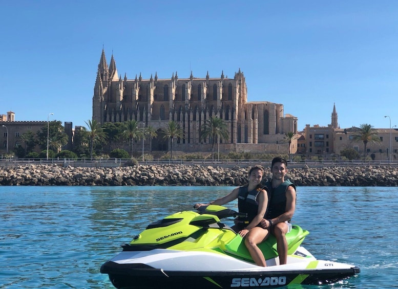 Picture 2 for Activity Palma de Mallorca: Jetski Tour to Palma Cathedral
